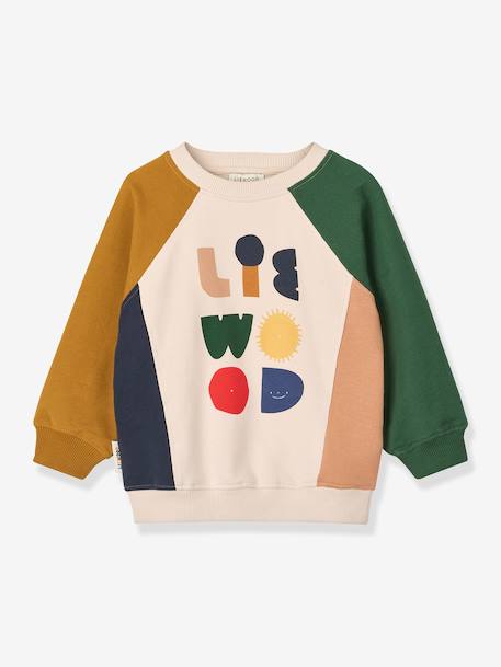 Hooded sweatshirt with LIEWOOD Aude pattern beige 