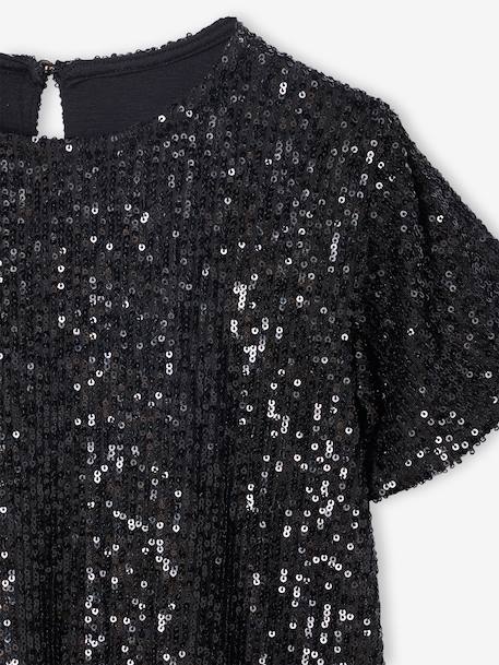 Girl's sequin Christmas dress, mother-daughter capsule black 