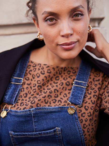 Wide Cut Denim Dungarees for Maternity, ENVIE DE FRAISE brut denim 