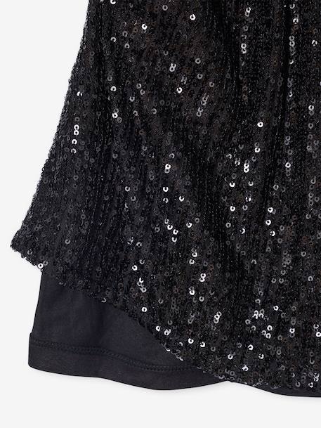Girl's sequin Christmas dress, mother-daughter capsule black 