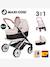 3-in-1 Maxi Cosi Pushchair with Carrycot - SMOBY beige+pale pink 