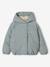 Lightweight jacket with crossover fastening for girls grey green 