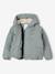 Lightweight jacket with crossover fastening for girls grey green 