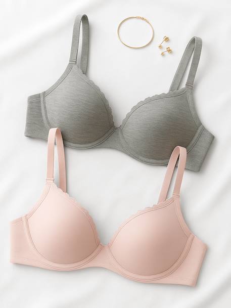 Pack of 2 Bras, Maternity & Nursing Special, ENVIE DE FRAISE marl grey 