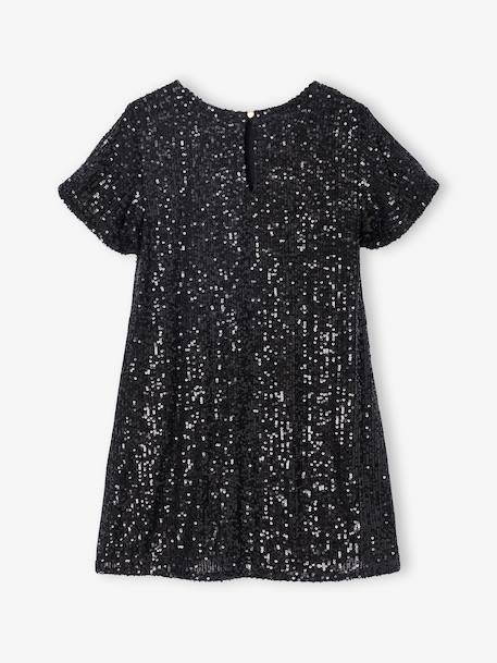 Girl's sequin Christmas dress, mother-daughter capsule black 