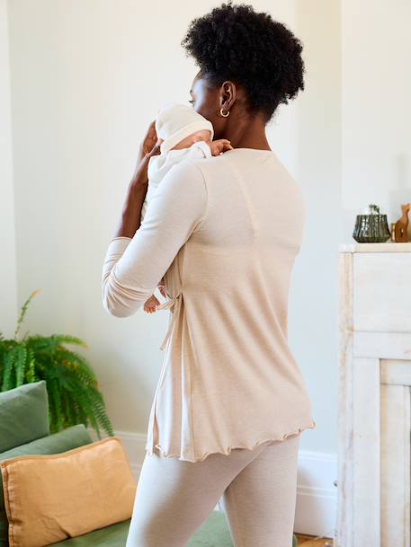 Maternity suitcase set for mum/baby, pregnancy and breastfeeding. marl beige 