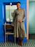 Long jacquard shirt dress for pregnancy and nursing clothes khaki 