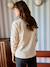 Nursing clothes t-shirt with love pattern ecru 
