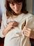 Nursing clothes t-shirt with love pattern ecru 