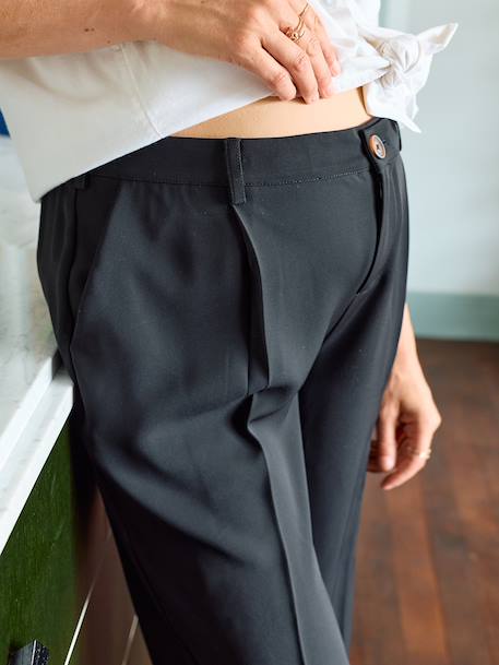 Wide-Leg Trousers, Before and After black 