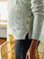 Knitted nursing clothes jumper with openwork design marl grey 