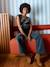 Sleeveless T-Shirt in Glittery Velour for Maternity black 