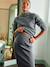 Ribbed knit maternity midi pencil skirt anthracite 