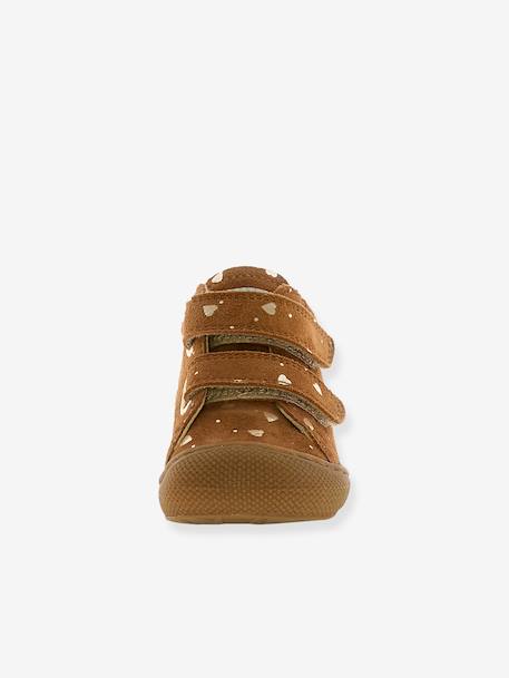 NATURINO® suede pony print baby shoes black+brown+pale pink 