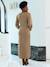 Marl Knit Maxi Dress for Maternity chocolate 