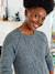 Cable Knit Jumper Dress with Wool for Maternity marl grey 