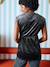 Sleeveless T-Shirt in Glittery Velour for Maternity black 