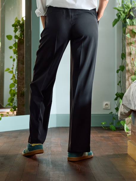 Wide-Leg Trousers, Before and After black 