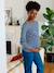 Long-Sleeved Maternity Top navy blue+White Stripes 
