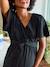 Glittery velvet jumpsuit for pregnancy and nursing clothes black 