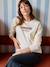Nursing clothes t-shirt with love pattern ecru 