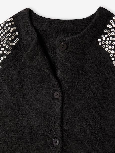 Sequin Christmas Cardigan for Girls anthracite 
