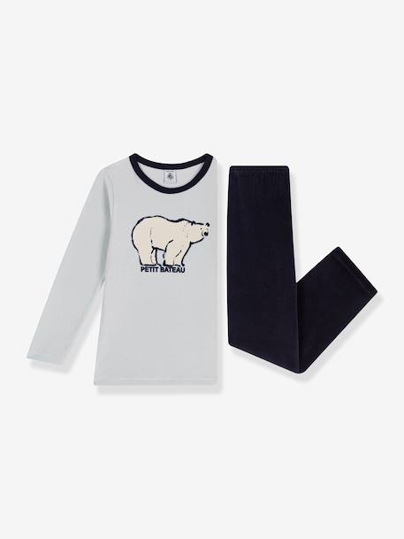 PETIT BATEAU velvet pyjamas for children grey 