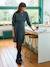 Knitted Short Dress with Wool for Maternity anthracite 