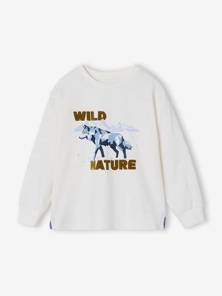Long-Sleeved T-Shirt for Boys ecru 