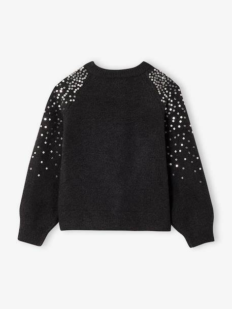 Sequin Christmas Cardigan for Girls anthracite 