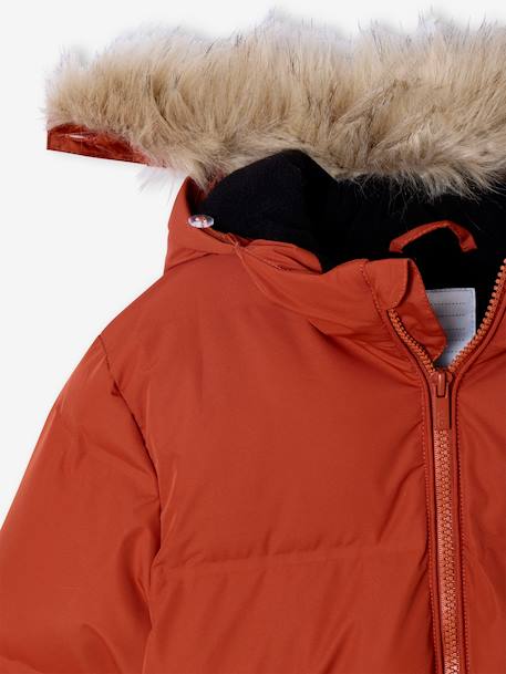 Fleece-Lined Lightweight Jacket, with Mittens or Gloves amber+fir green 