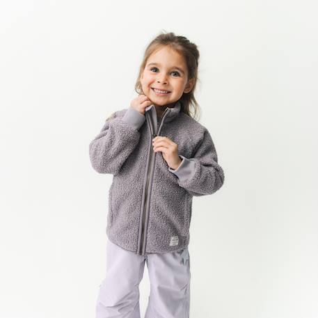 Teddy fleece jacket with zip for children MATCEDRIC MINI A TURE cinnamon+deep blue+ecru+green+night blue+soft lilac 