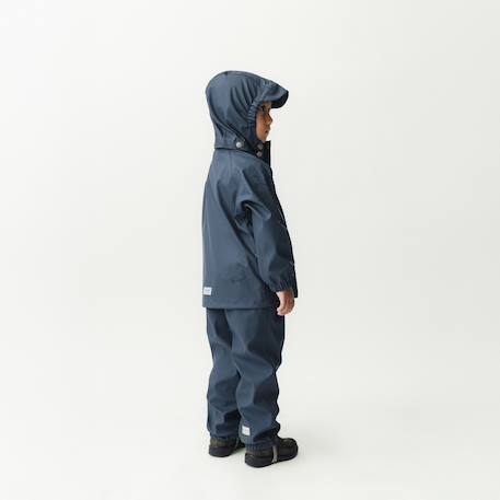 Children's rain jacket and trouser set MATREINAR MINI A TURE deep blue+green 