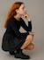 Girl's two-fabric bubble dress anthracite 