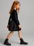 Girl's two-fabric bubble dress anthracite 