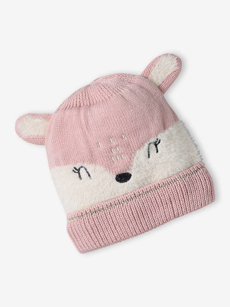 Christmas Set with Beanie + Snood + Gloves/Mittens rosy 