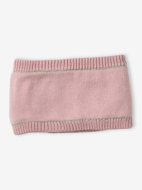 Christmas Set with Beanie + Snood + Gloves/Mittens rosy 