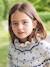 Girl's jacquard jumper with sparkly details marl grey+rosy 