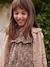 Girls' zebra print cotton gauze blouse chocolate 