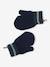 Christmas set: reindeer beanie + snood + mittens/gloves for boys navy blue 