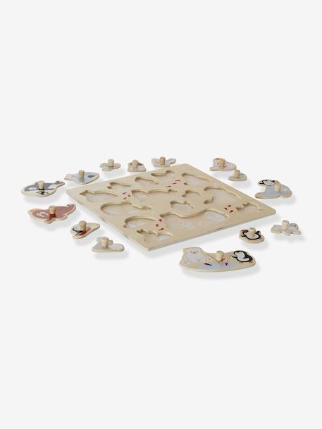 FSC® wooden ICE FLOE button puzzle wood 