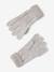 Christmas Cable Knit Set: Beanie + Snood + Mittens/Gloves for Girls marl beige 
