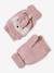 Christmas Set with Beanie + Snood + Gloves/Mittens rosy 