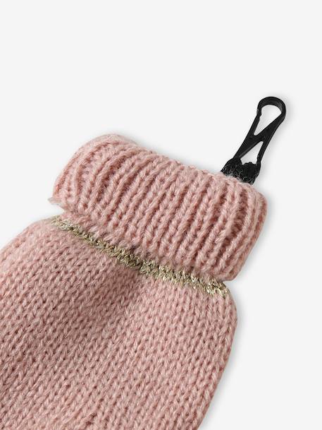 Christmas Set with Beanie + Snood + Gloves/Mittens rosy 