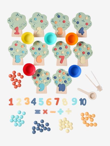 FSC® wooden number learning set green 