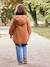 Hooded Parka with Faux Fur Lining for Girls black+camel+dark green+dusky pink+navy blue+plum 