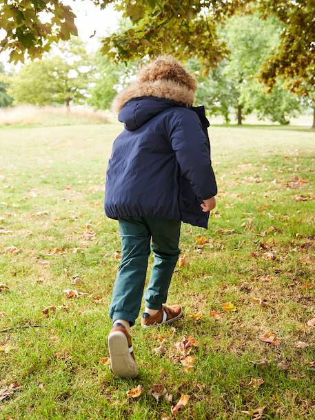 Hooded Parka for Boys navy blue 