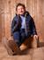 Reversible Hooded Jacket, Padded & in Sherpa, for Boys fir green+mocha 