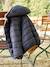Reversible Hooded Jacket, Padded & in Sherpa, for Boys fir green+mocha 