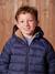 Reversible Hooded Jacket, Padded & in Sherpa, for Boys fir green+mocha 